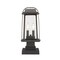 Z-Lite Millworks 2 Light Outdoor Pier Mounted Fixture, Oil Rubbed Bronze & Clear Beveled 574PHMS-SQPM-ORB - alternate 1